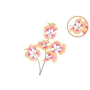 Silk Ginkgo Leaf Orange 85cm