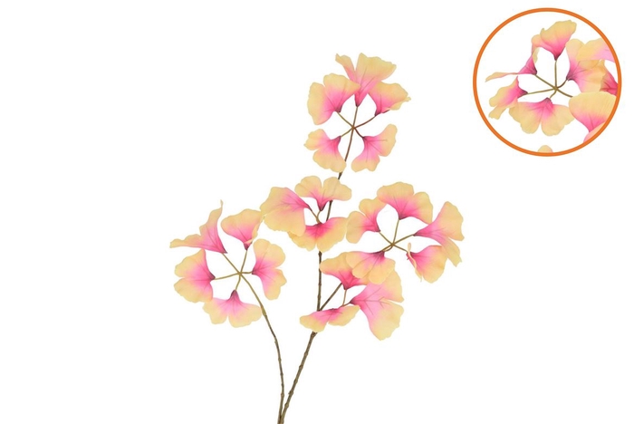 Silk Ginkgo Orange 85cm Nm