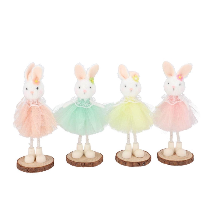 <h4>Easter Fun Pastel Bunny Ballet Stand Ass 7x19cm</h4>