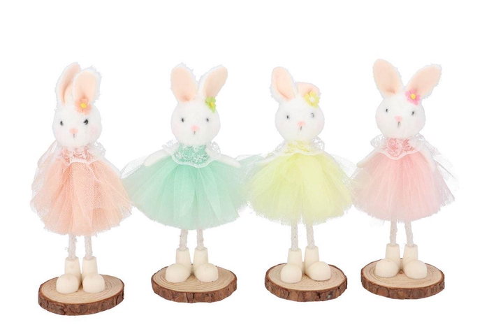 <h4>Easter Fun Pastel Bunny Ballet Stand Ass 7x19cm</h4>