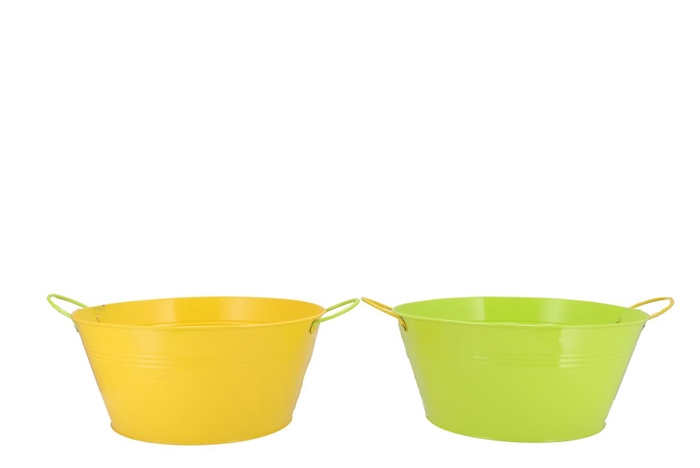 Zinc Basic Yellow/green Ears Bowl 30x14cm