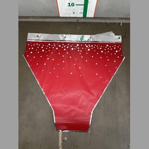 HOES  RED+ZILVER STIP H45XD50