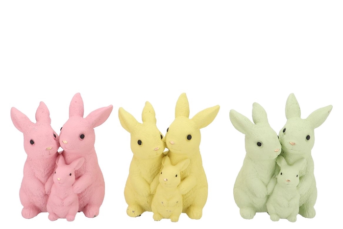 <h4>Farm Pastel Green Rabbit Family Ass 19x13x24cm Nm</h4>