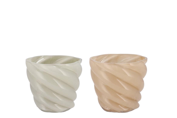 <h4>Mae Cozy Sand Vase Swirl 18x18x16cm</h4>