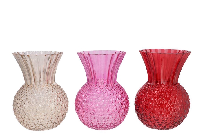 <h4>Senna Dutch Pink Mix Vase Ass 20x27cm</h4>