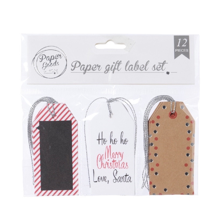 <h4>Kerst Labels Merry Christ4*8.5cm x12</h4>