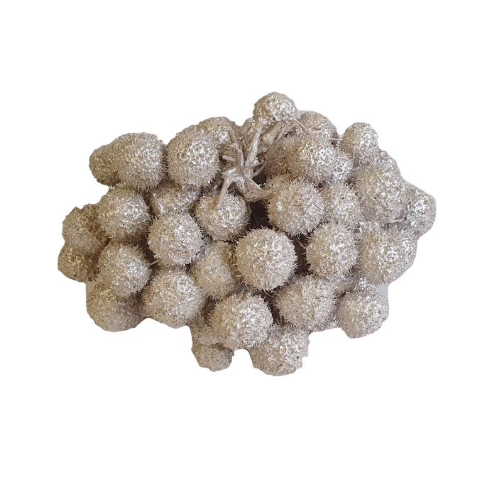 <h4>Small ball per bunch in poly Pearl White</h4>