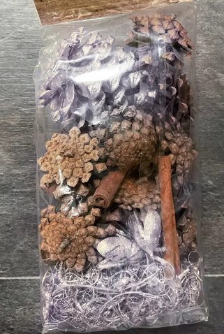 DECO Potpourri Christmas silver - 1 pcs