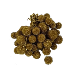 Small ball per bunch in poly Gold + Glitter