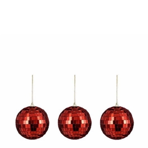 Christmas bauble Mirrow ball 80mm x3