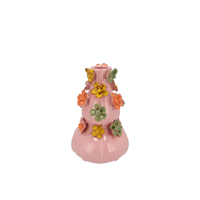 <h4>Flower Light Pink Vase Bubbels 14x22cm</h4>