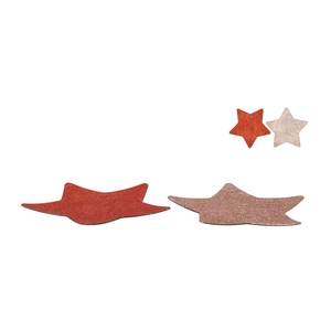 Melamine Shine Rose/copper Plate Star 24x24x1cm