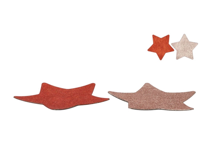 <h4>Melamine Shine Rose/copper Plate Star 24x24x1cm</h4>