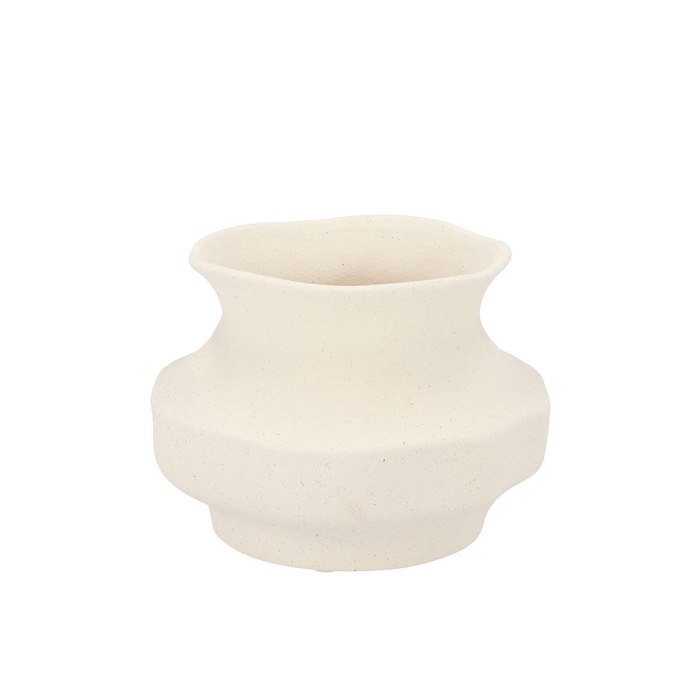 <h4>Junia White Organic Vase 19x19x14cm</h4>