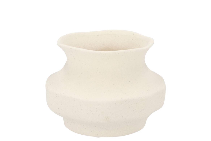 <h4>Junia White Organic Vase 19x19x14cm Nm</h4>