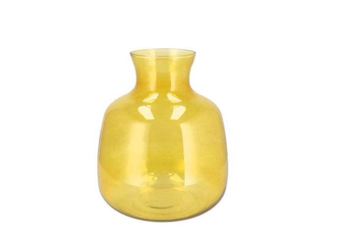 Mira Yellow Glass Bottle Big 16x16x19cm