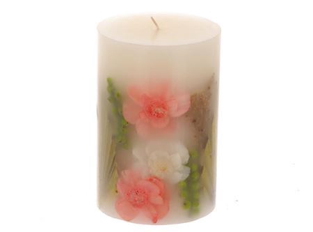 Candle Dried Flowers H15d10