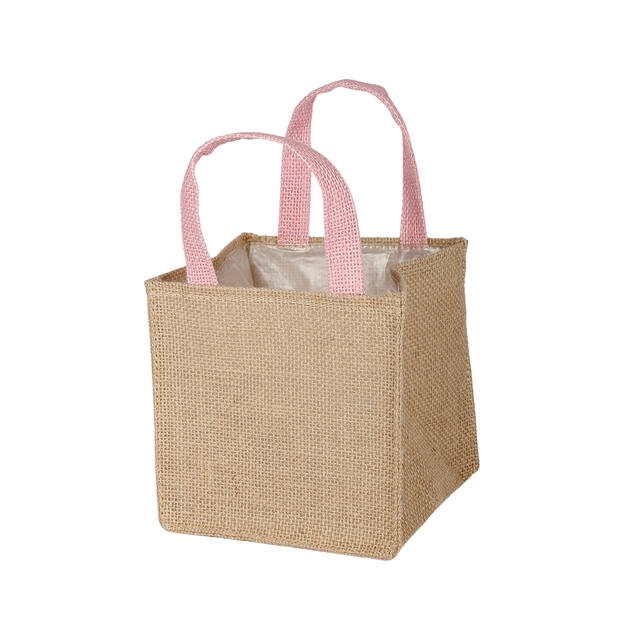 <h4>Bag Foxy jute 14.5x14.5xH14.5 pink 30/bun</h4>