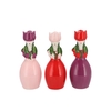Lucy Dutch Pink/red/purple Mix Vase Tulip Woman Ass 9x8x22nm