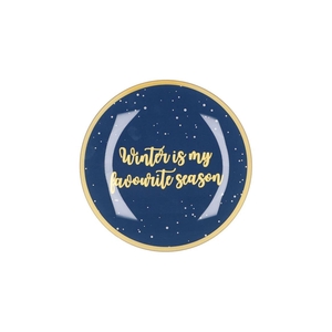 Plate Round Winter Is My 18x18x2cm
