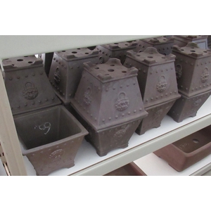 Bonsai pot square, brown unglazed (20x20x15)