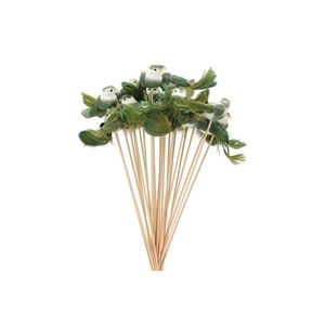 Pick Bird On Stick Dark Green P/25 11x4x50cm Nm