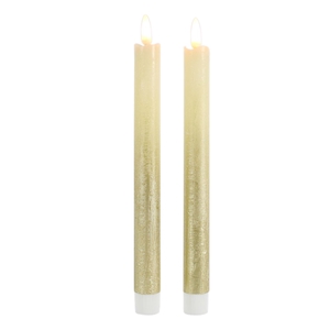 DF12-BD-10140 - Dinner candle 25,5cm fading gld s/2