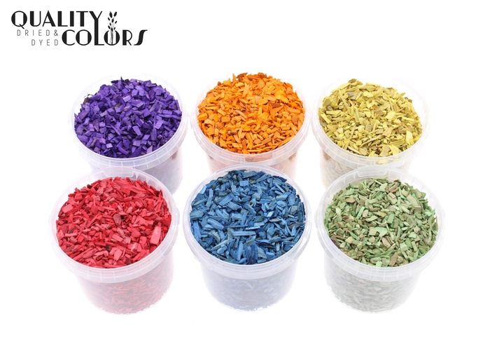 Wood chips 1 ltr bucket Mixed colours