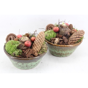 arr4 Amaryllis MB - Ker. schaal rand luxe x3 RED