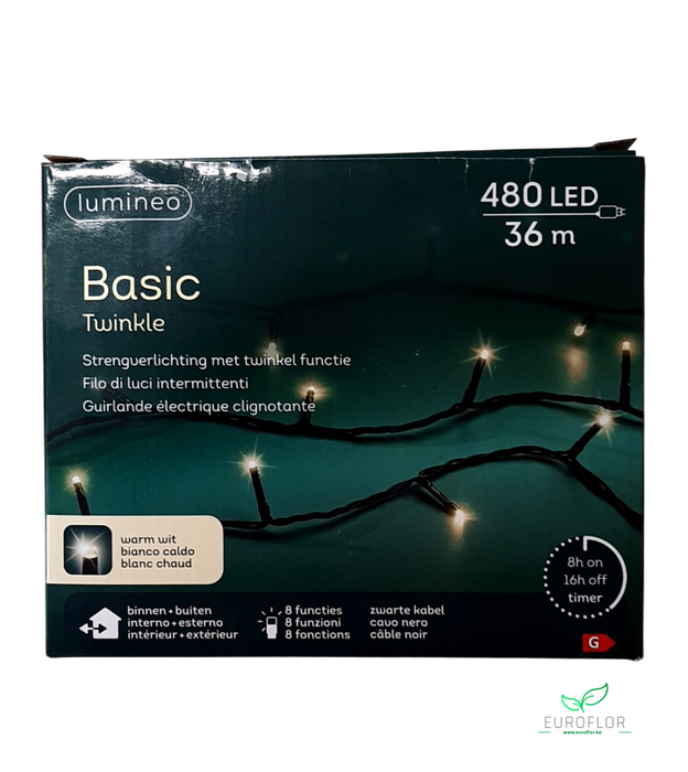 LED FONKELVERLICHTING V BUITEN 36M-480L WARM WIT