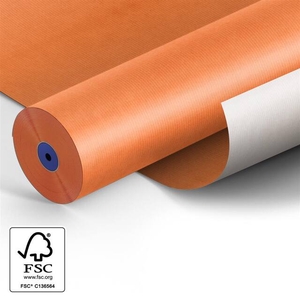 Papier: 60cm Starkraft wit 50gr Fond oranje 400m.