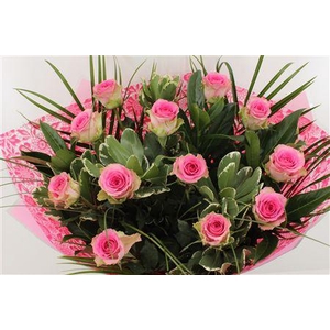 Boeket Rozen 12 Roze