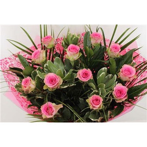 Boeket Rozen 12 Roze