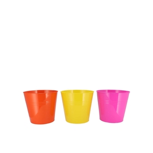 Zinc Dutch Orange Mix Bucket Basic Ass 15x14x11cm