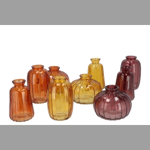 Dayah Autumn Spices Mix Glass Bottle Set 3 7x11cm