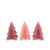 Frosty Sweets Pink Mix Pine Tree Candle 9x12cm Ass