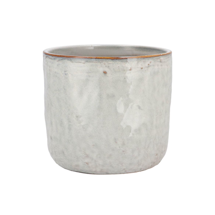 <h4>Iron Stone White Glazed Pot 24x23cm</h4>