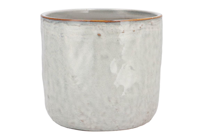 Iron Stone White Glazed Pot 24x23cm