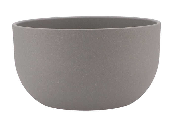 Ceramic Bowl Grey 3-orchids 26x15cm