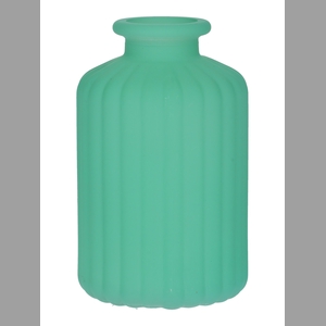 DF02-666111500 - Bottle Caro lines d3.5/6.2xh10 turquoise matt