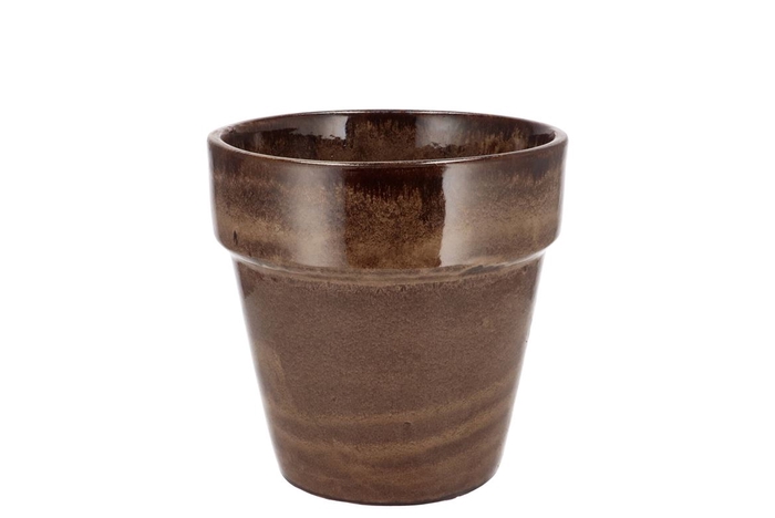 <h4>Ebbi Moss Brown Pot Glaze 14x14cm</h4>