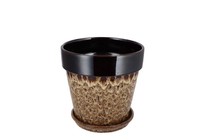 <h4>Ebbi Brown Pot Cat-eye 11x11x11cm</h4>