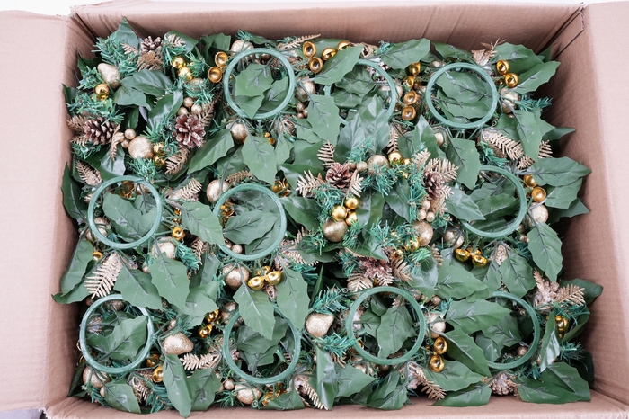 Wreath christmas ring Ø8cm gold R3