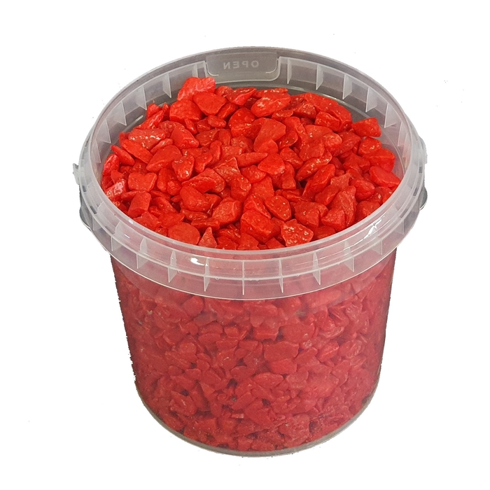 Rocks 1 ltr bucket Red