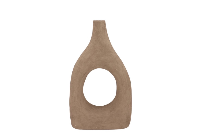 <h4>Lisboa Brown Vase Oval 21x8x34cm Nm</h4>