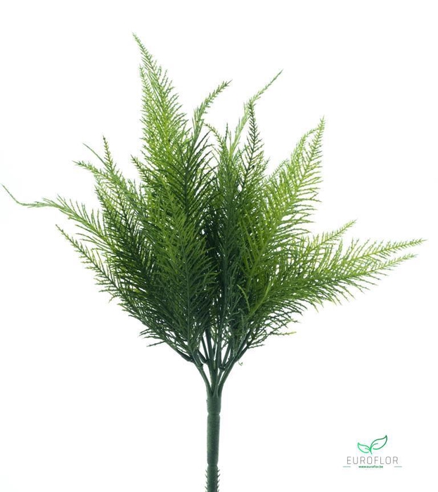 SILK FLOWERS - NEEDLE FERN BUSH GREEN 33CM