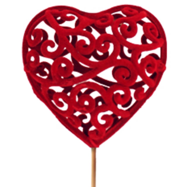Pick Heartroque 6cm+12cm stick red