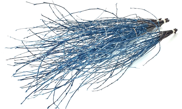 Birch 70cm 10stems per bunch Metallic Antique Blue