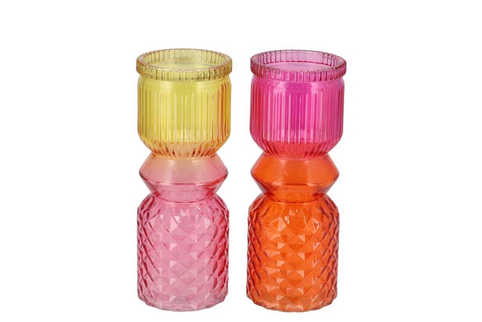 <h4>Lynn Colourfull Mix Vase Ass 7x18cm</h4>