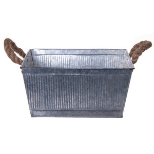 Planter Jari Lines 23x23x11 zinc